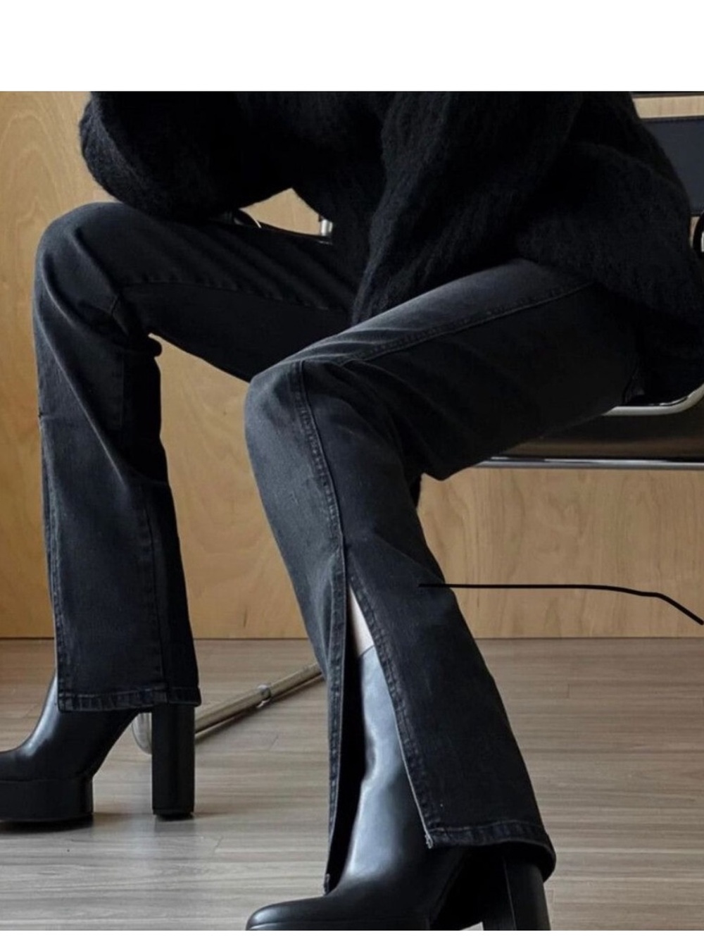 The Frankie Shop front slit jeans